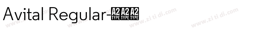 Avital Regular字体转换
